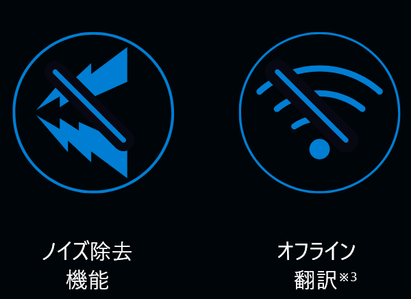 ノイズ除去機能　オフライン翻訳